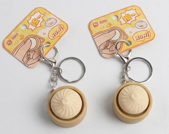 Mini Dumpling in Steamer Keychain | Cute Foodie Gift