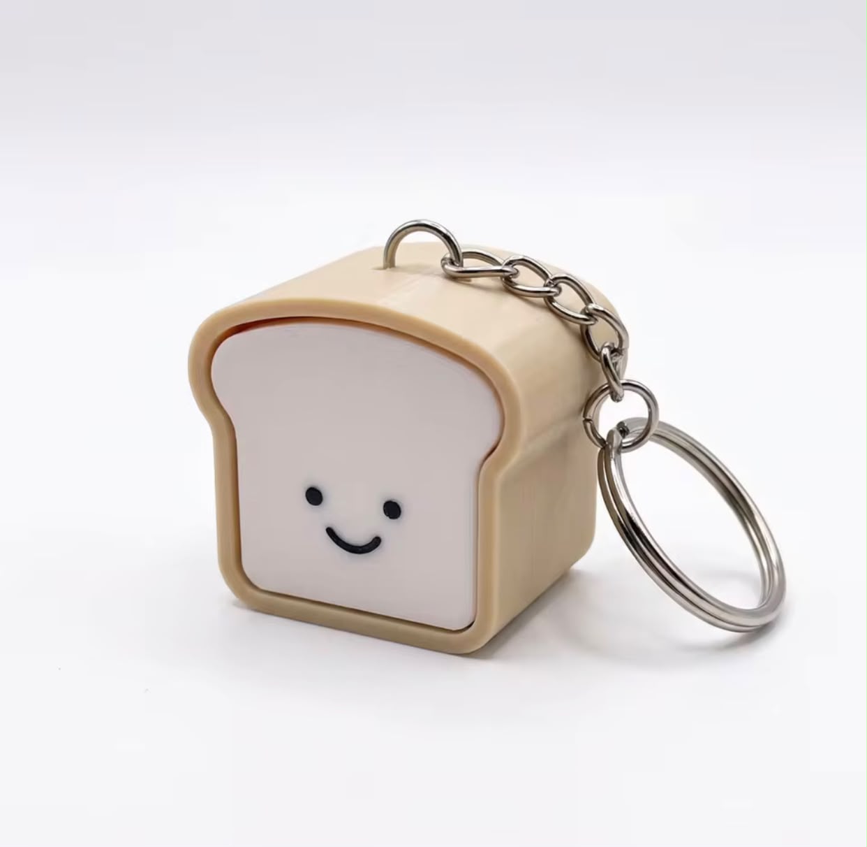 Cute Pressable Stress Relief Keychain Soft Silicone Bread Keychain Set |Creative Bakery Lover Pocket Gift Charm