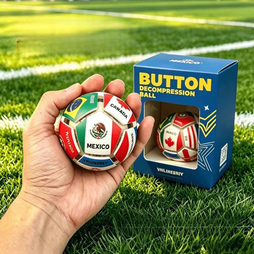 ⚽ Football Fidget Clicker Keychain – Pocket Stress Relief Toy & Bag Charm